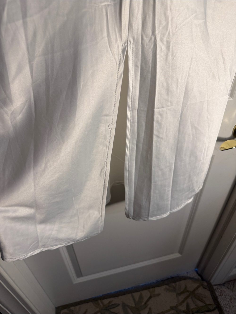 Silky White Bias-Cut Midi Slip Skirt - Picture 5 of 5